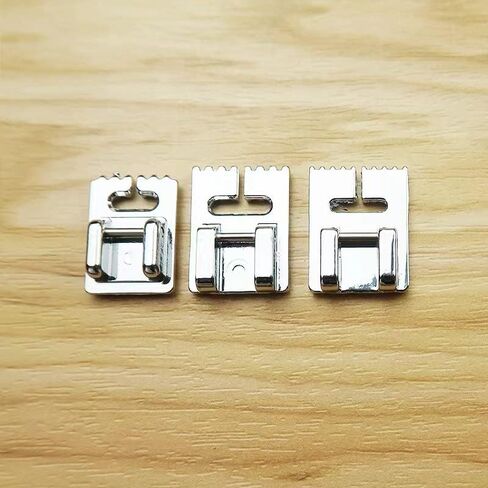 سحاب قدم يناسب جميع ماكينات الخياطة المنزلية ذات الساق المنخفضة، Brother Babylock Euro-Pro Janome Kenmore White Juki New Home Simplicity Elna Etc (قدم ضاغط للخزان) 3 عبوات in Kuwait