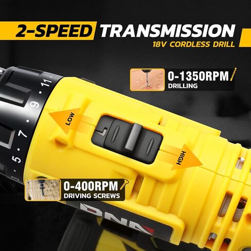 DNA MOTORING 12V Max Variable Speed Cordless Drill/Driver 21+1 Torque Setting Power Drill Kit 3/8 in Keyless Chuck, W/Charger, LED, Blue/Black, TOOLS-00517 in Saudi Arabia