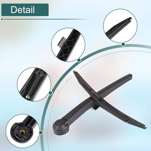 Rear Wiper Arm Blade Set - Replacement for Jeep Grand Cherokee 2005-2010 - Back Windshield Wiper Accessories, OEM 05139836AB, Blade:14" in Saudi Arabia