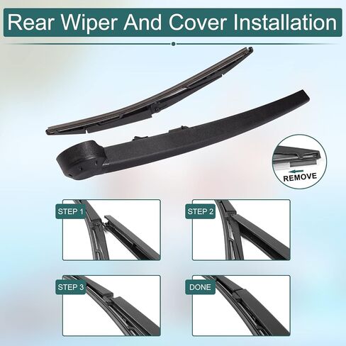 Rear Wiper Arm Blade Set - Replacement for Jeep Grand Cherokee 2005-2010 - Back Windshield Wiper Accessories, OEM 05139836AB, Blade:14" in Saudi Arabia