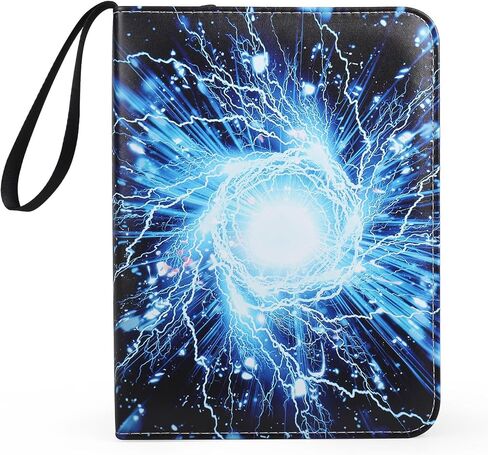 حافظة بطاقات مكونة من 3 حلقات لـ 400 بطاقة تداول، وحامل بطاقات تداول بأربعة جيوب لمجموعة البطاقات، نمط عاصفة البرق الرائع للأولاد والبنات in Kuwait