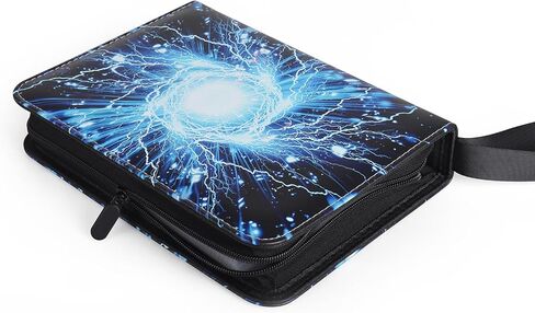 حافظة بطاقات مكونة من 3 حلقات لـ 400 بطاقة تداول، وحامل بطاقات تداول بأربعة جيوب لمجموعة البطاقات، نمط عاصفة البرق الرائع للأولاد والبنات in Kuwait