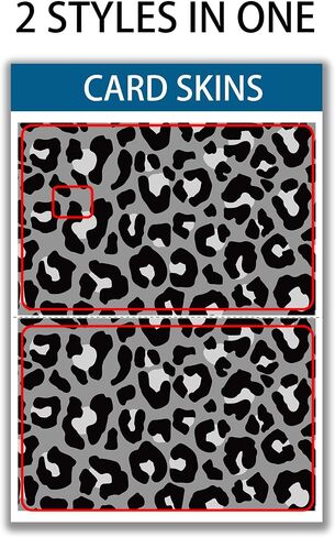 Leopard Small Chip Credit Card Stickers Slim Waterproof Anti-Wrinkling Removable Vinyl Decals Debit Card Skin Cover in Saudi Arabia