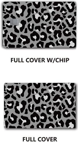 Leopard Small Chip Credit Card Stickers Slim Waterproof Anti-Wrinkling Removable Vinyl Decals Debit Card Skin Cover in Saudi Arabia