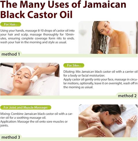 زيت الخروع الأسود الجامايكي لنمو الشعر، زيت الخروع العضوي النقي والطبيعي 100%، زجاجات زجاجية مضغوطة على البارد، يغذي ويرطب الشعر والبشرة والحواجب، زيت عطري طبيعي مضاد للشيخوخة in Kuwait