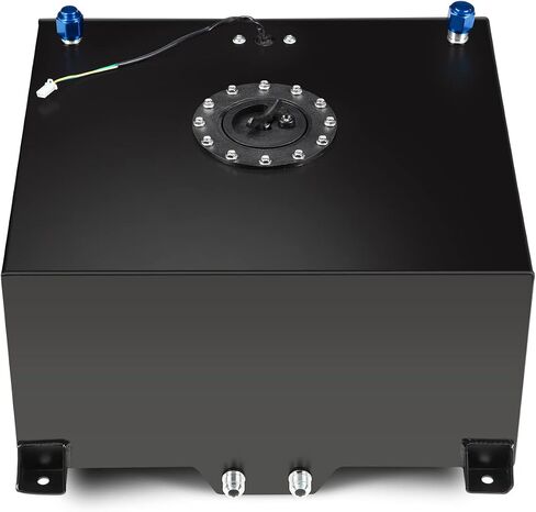 5 Gallon Fuel Cell Tank, Black Polished Aluminum Fuel Cell Tank with Cap and Level Sender Coate for Cars and Truck in Saudi Arabia