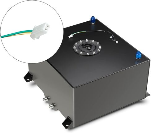 5 Gallon Fuel Cell Tank, Black Polished Aluminum Fuel Cell Tank with Cap and Level Sender Coate for Cars and Truck in Saudi Arabia