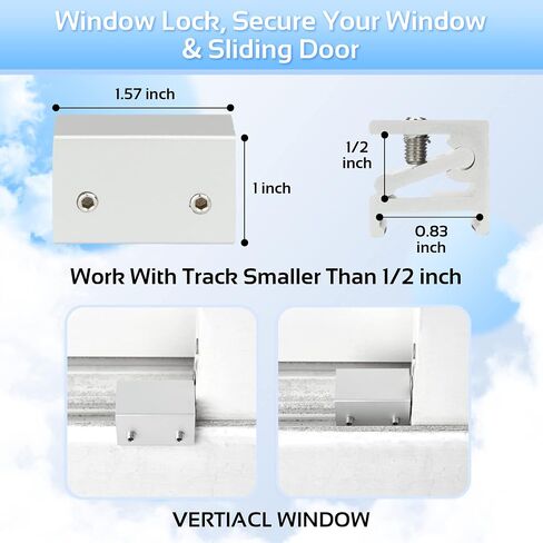 Sliding Door Portable Air Conditioner Seal Kit Compatible with 5.9 inch Hose, Max Length 94.5", Sliding Door AC Vent Kit with Vent Screen, Weather Stripping, Window Lock for Patio Sliding Door in Saudi Arabia