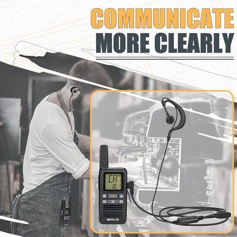 Retevis RB67 Small Walkie Talkies with Earpiece,Portable FRS Two Way Radios Rechargeable,Group Call,1600mAh Large Battery Capacity,USB-C,NOAA,Walkie Talkie for School Retail Restaurant(6 Pack) in Saudi Arabia