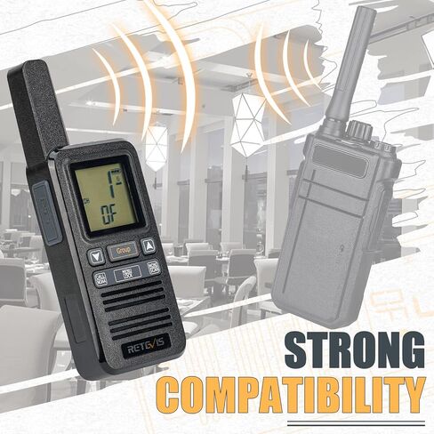 Retevis RB67 Small Walkie Talkies with Earpiece,Portable FRS Two Way Radios Rechargeable,Group Call,1600mAh Large Battery Capacity,USB-C,NOAA,Walkie Talkie for School Retail Restaurant(6 Pack) in Saudi Arabia