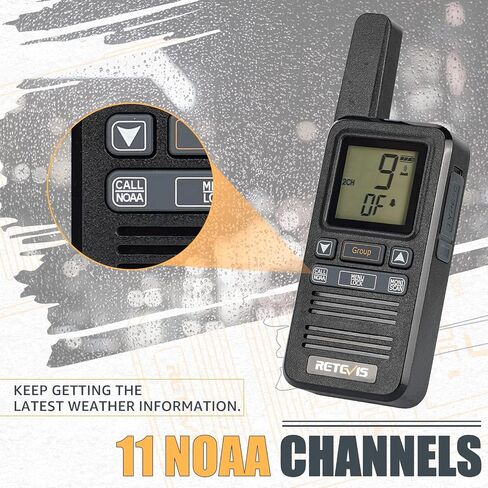 Retevis RB67 Small Walkie Talkies with Earpiece,Portable FRS Two Way Radios Rechargeable,Group Call,1600mAh Large Battery Capacity,USB-C,NOAA,Walkie Talkie for School Retail Restaurant(6 Pack) in Saudi Arabia