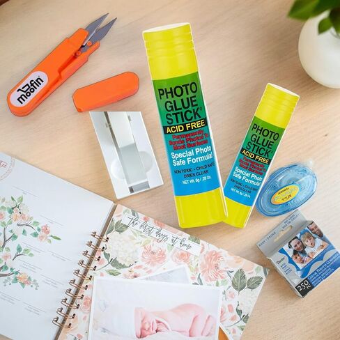 Photo Glue Stick, 8g, Bundle with Westlake Art Embroidery Scissors - Acid-Free, Precise Application for Scrapbooking, Card Making, Dries Clear, Photo Paste Glue ~ [Pack of 2] in Saudi Arabia