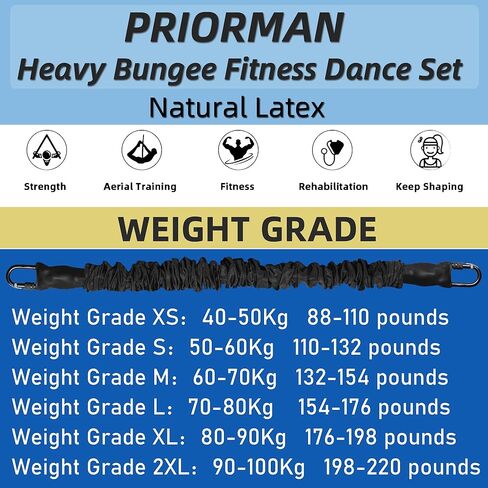 Bungee Fitness Equipment Set Heavy Cord Bungee Dance Resistance Belt Rope Workout Fitness Gym Professional Training Equipment in Saudi Arabia