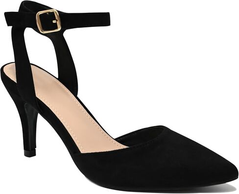 المرأة أشار تو مضخات أحذية مثير مغلق تو Slingback هريرة الكعوب خنجر الكاحل فستان بحزام الزفاف الصنادل الحفلات in Kuwait