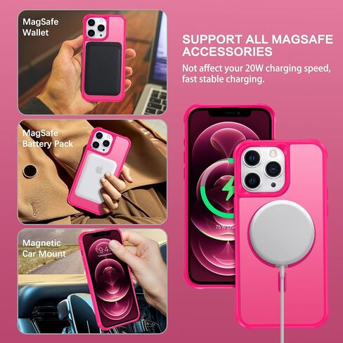 BENTOBEN Magnetic iPhone 12 Pro Max Case, Phone Case iPhone 12 Pro Max with Magsafe Invisible Stand Kickstand Ring Holder Slim Thin Soft Shockproof Bumper Women Men Cover for 12 Pro Max 6.7", Black in Saudi Arabia
