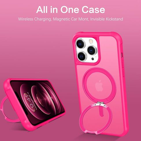BENTOBEN Magnetic iPhone 12 Pro Max Case, Phone Case iPhone 12 Pro Max with Magsafe Invisible Stand Kickstand Ring Holder Slim Thin Soft Shockproof Bumper Women Men Cover for 12 Pro Max 6.7", Black in Saudi Arabia