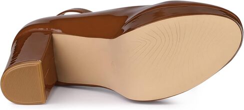 Allegra K Women's Platform Ankle Strap Chunky Heel Mary Janes Pumps in Saudi Arabia