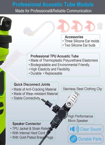 سماعة أذن مشتركة لأجهزة راديو موتورولا XPR6380 XPR6580 XPR7380 XPR7580 XPR7380e XPR7580e XPR 6380 XPR 6580 XPR 7380 XPR 7580 XPR 7380e XPR 7580e، سماعة مراقبة الأنبوب الصوتي in Kuwait