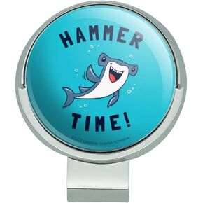 GRAPHICS & MORE Hammerhead Shark Hammer Time Funny Humor Golf Hat Clip with Magnetic Ball Marker