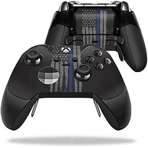 MightySkins Skin Compatible with Microsoft Xbox One Elite Controller - Thin Blue Line K9 | Protective, Durable, and Unique Vinyl wrap Cover | Easy to Apply, Remove | Made in The USA