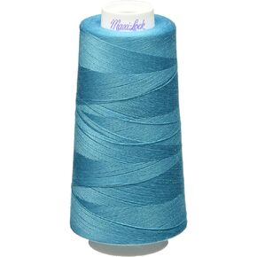 American & Efird Maxi-Lock Cone, 3000-Yard, Radiant Turquoise Thread Spool, 9000 Foot
