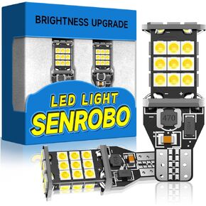 912 921 LED Bulbs for Car Backup Reverse Lights,Canbus 30-SMD 3030 Chipsets 2200LM 500% Brighter 906 904 T15 W16W LED Bulb,12V 6000K White Super Bright,Pack of 2