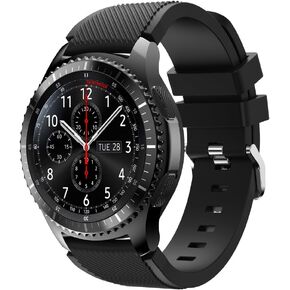 KOMI Compatible with Samsung Galaxy Watch 46mm Bands/Gear S3 Frontier Classic Watch Band, 22mm Soft Silicone Band Replacement Wrist Straps for Galaxy Watch 3 Bands 45mm