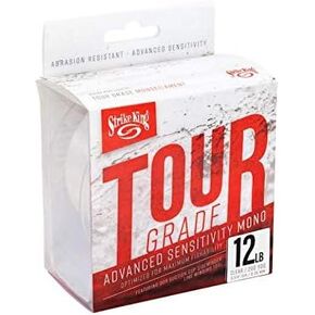 Strike King Tour Grade Monofilament Fishing Line, 200-Yards, 12-Pound, Clear