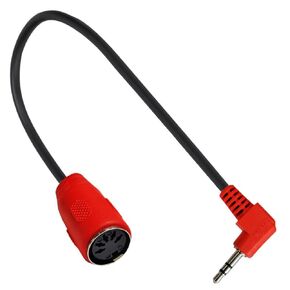 MOTONG Midi 5 Pin Din Cable, 5 Pin Din Midi Female to DC3.5mm TRS 90 Degree Male Audio Cable Cord for Midi Keyboard Synthesizer Smapler