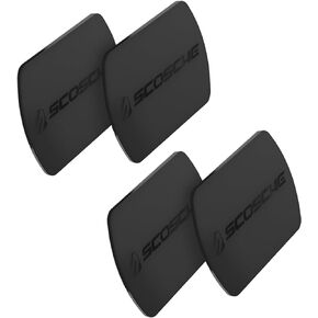 Scosche MPLT54T-4PKBP0 MagicMount Replacement Plate Kit for Magnetic Car Phone Mount Holder, Metal Plates w/Extra Strength Hold for Smartphone, Tablet, Magnet Cell Phone Stand & Phone Case, Pack of 4