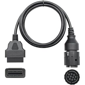 OBD2 Diagnostic Adapter 10 Pin to 16 Pin OBD2 Female Cable Compatible with BMW Motorcycles Year 1996 to 2016 10Pin Connector, Works with Motorcycle Code Reader and Motorcycle Diagnostic Tool