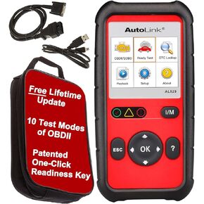 Autel AutoLink AL529 2024 OBD2 Scanner Advanced AL329 AL519 Code Reader Vehicle Diagnostics O2 Sensor Test OBDII Monitor Test Review Read Erase Data View Live Data Freeze Frame Data