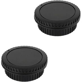 2 Pack Rear Lens Cap and Camera Body Cap Cover Kit for Canon EF EF-S Mount Camera EOS T7 T6 T5 T4i T5i T6i T6s T7i SL1 SL2 SL3 60D 70D 80D 5D Mark II III IV 6D 7D & More