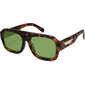 SOJOS Trendy Square Aviator Sunglasses for Womens Mens Polarized Flat Top Designer Inspired UV400 Sun Glasses SJ2281
