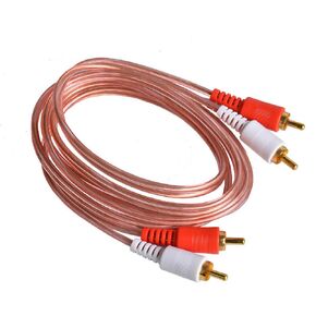 10ft RCA to RCA Cable, Transparent Sheath RCA Male to RCA Male Audio Cable, Suitable for Home Theater, HDTV, Amplifiers, Subwoofer, Car Audio, Speakers, Audio Mixer