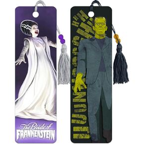 UNIVERSAL ALL-ACCESS Horror Bookmarks for Adults - Scary Bookmarks for Adults Bundle Includes 1 Frankenstein Bookmark and 1 Bride of Frankenstein Bookmark | Horror Bookmark Set