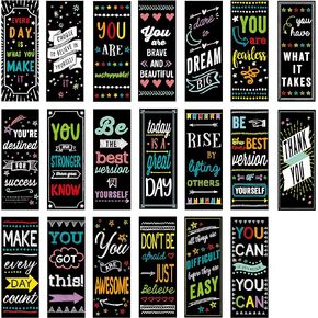 Iconikal Inspirational Sayings & Encouragements Bookmark Magnets, 2.25 x 6 inches, 25-Pack