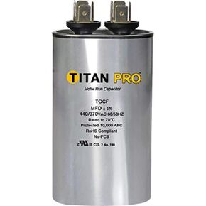 Packard TOCF5 Titan Pro Motor Run Capacitor 5MFD 440/370V Oval Capacitor
