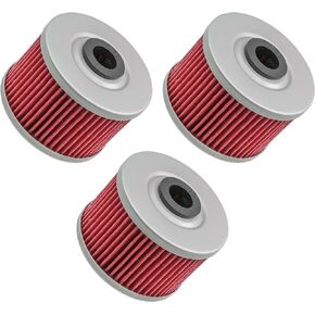 Caltric Oil Filter Set Compatible with Honda FourTrax TRX300 1988-1997 15410-KL3-670 / Kawasaki KLX250 1994-2020 KLX300 1997-2007 52010-1053 / Polaris Predator 500 3088036 / Suzuki DRZ110 2003-2005
