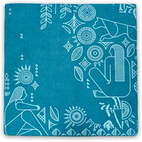 Zaveur Royal Court Foam Square Yoga & Meditation Mat With Velvet Cover - Large Thick Foam Exercise Mat - Non Slip Large Square Padded Floor Mat - Thick Foam Flooring Balance Pad
