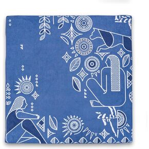 Zaveur Royal Court Foam Square Yoga & Meditation Mat With Velvet Cover - Large Thick Foam Exercise Mat - Non Slip Large Square Padded Floor Mat - Thick Foam Flooring Balance Pad