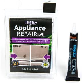 MagicEzy Appliance RepairEzy - (White) | Enamel Appliance Scratch Repair Touchup Paint for Stove, Microwave, Fridge | Enamel, Metal, Stainless Steel | Strong Epoxy