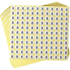 dealzEpic - Number Stickers - Number 3 Round Self Adhesive Stickers | Inventory/Storage Organizing Stickers - Set of 15 Sheets