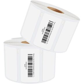 Compatible DYMO 30334 2-1/4" x 1-1/4" Multipurpose Barcode/FNSKU Labels, Compatible with DYMO Labelwriter 450, 4XL, Rollo & Zebra Desktop Printers, Perforated, 2 Rolls/2,000 Labels
