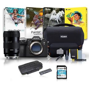 Sony Alpha 9 Mark III Full-Frame Mirrorless Camera - 35.6 MP Sensor, 4K Video, 20fps Shooting Bundle with 17-50mm F/4 Di III VXD, Editing Software, 128GB SD Card, and Accessories (6 Items)