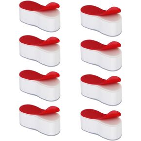 8PCS Toilet Seat BumpersToilet Lid Seat Buffer Spacers with Strong Adhesive Universal Toilet Seat Buffer Toilet Lid Rubber Bumpers Each One with 2 Thickness TPE Pads(2 Heights) Used for Home Hotel