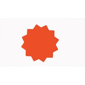 2.25" Round Starburst Cards Blank (100)