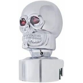 United Pacific 70611 - Manual Transmission Shift Knob - Chrome Skull Head 13/15/18 Speed Gearshift Knob With Adapter