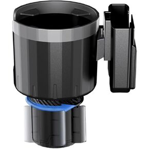 Car Cup Holder Expander Adapter, Adjustable 3 in 1 Cup Holder Expander with Phone Holder & Card Organizer, Fits Less Than 4.1'' Bottles for 2.56''-3.94'' Cup Holder, Car Accessories