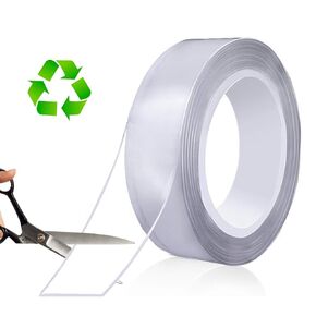 MEMX Nano Double Sided Tape Heavy Duty, 16.4FT Multipurpose Strong Mounting Tape, Reusable Removable Washable Traceless Gel Grip Adhesive for Carpet, Poster Sticky Wall, Home, Office Decor.
